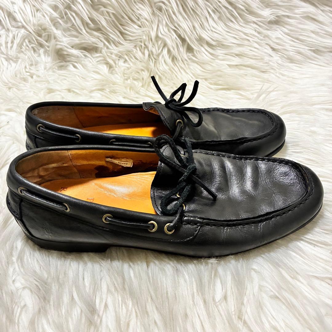 POLO ポロラルフローレン　デッキシューズ　モカシン　黒　27cm 靴