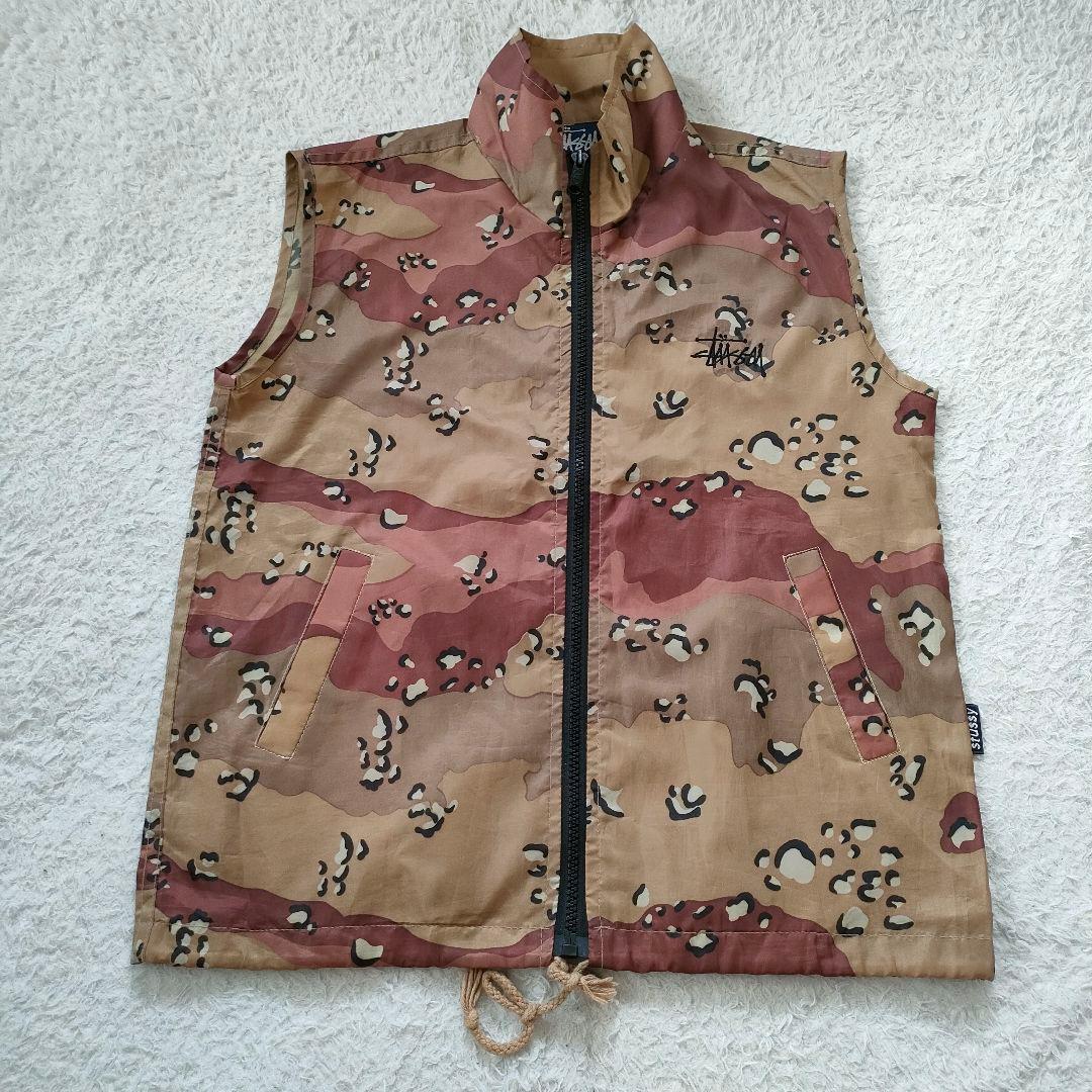 【希少】OLD STUSSY SPORT ナイロンベスト 迷彩 USA