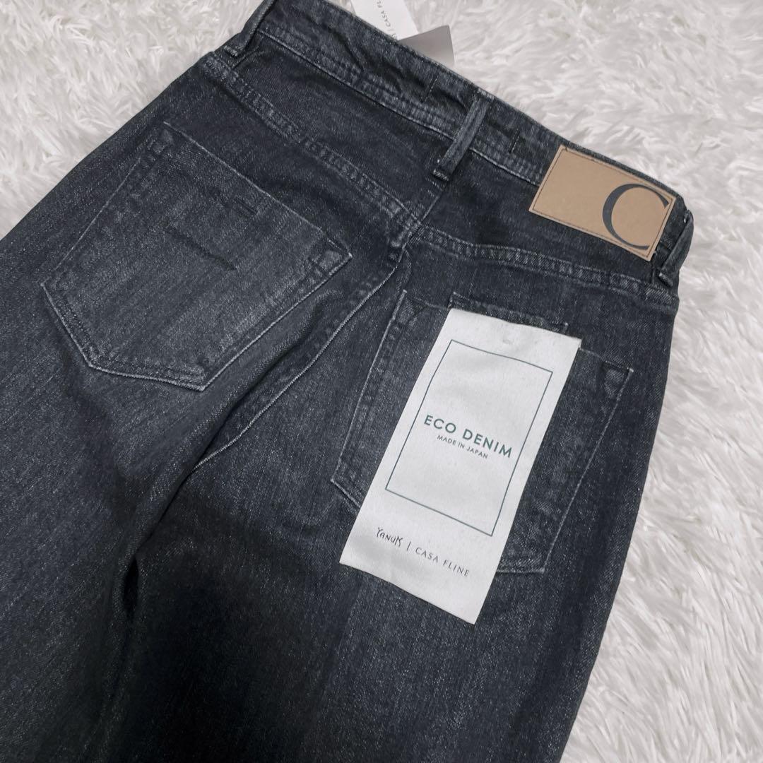 新品 YANUK × CASA FLINE センタープレスストレートデニム 23