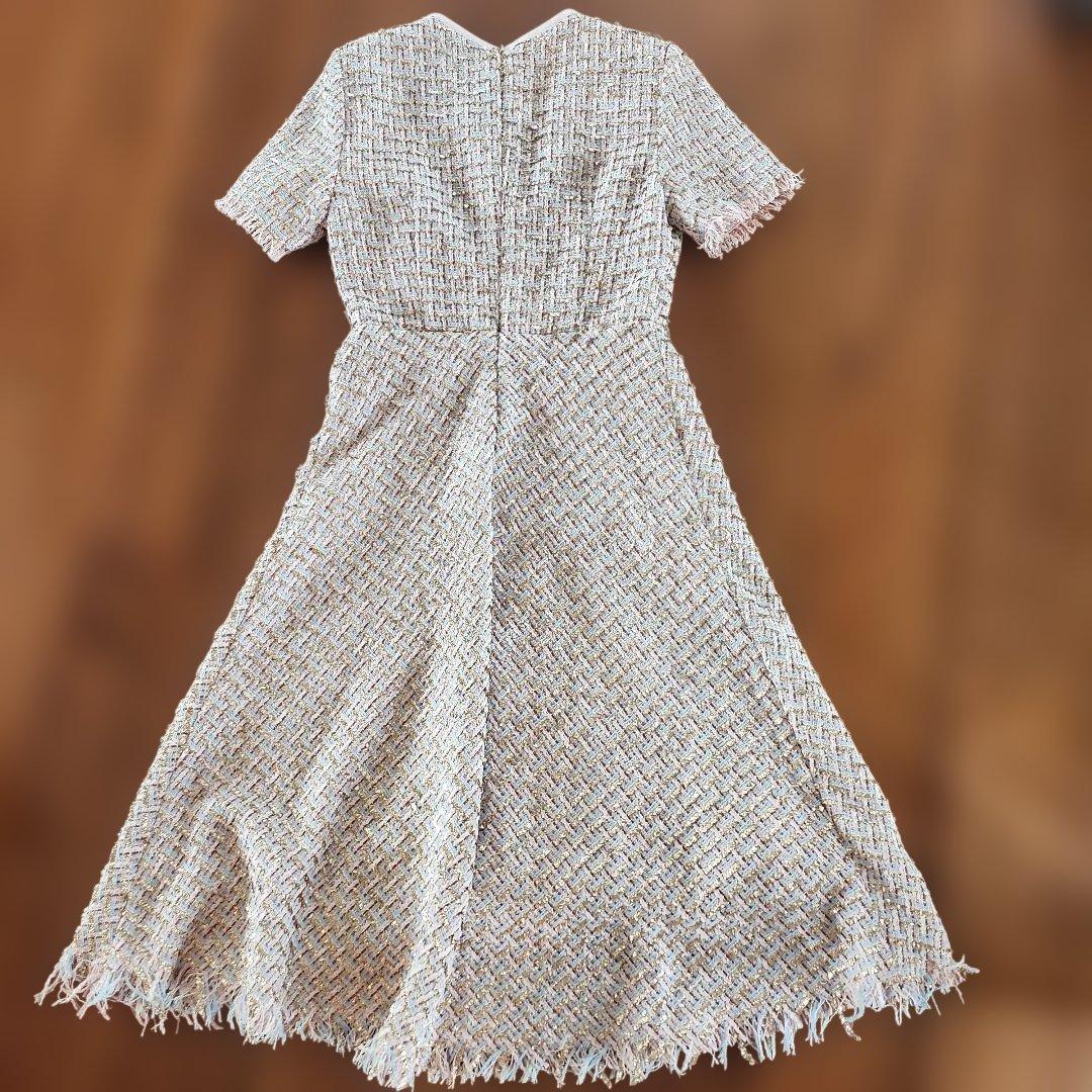 VALENTINO ツイード 半袖ワンピース