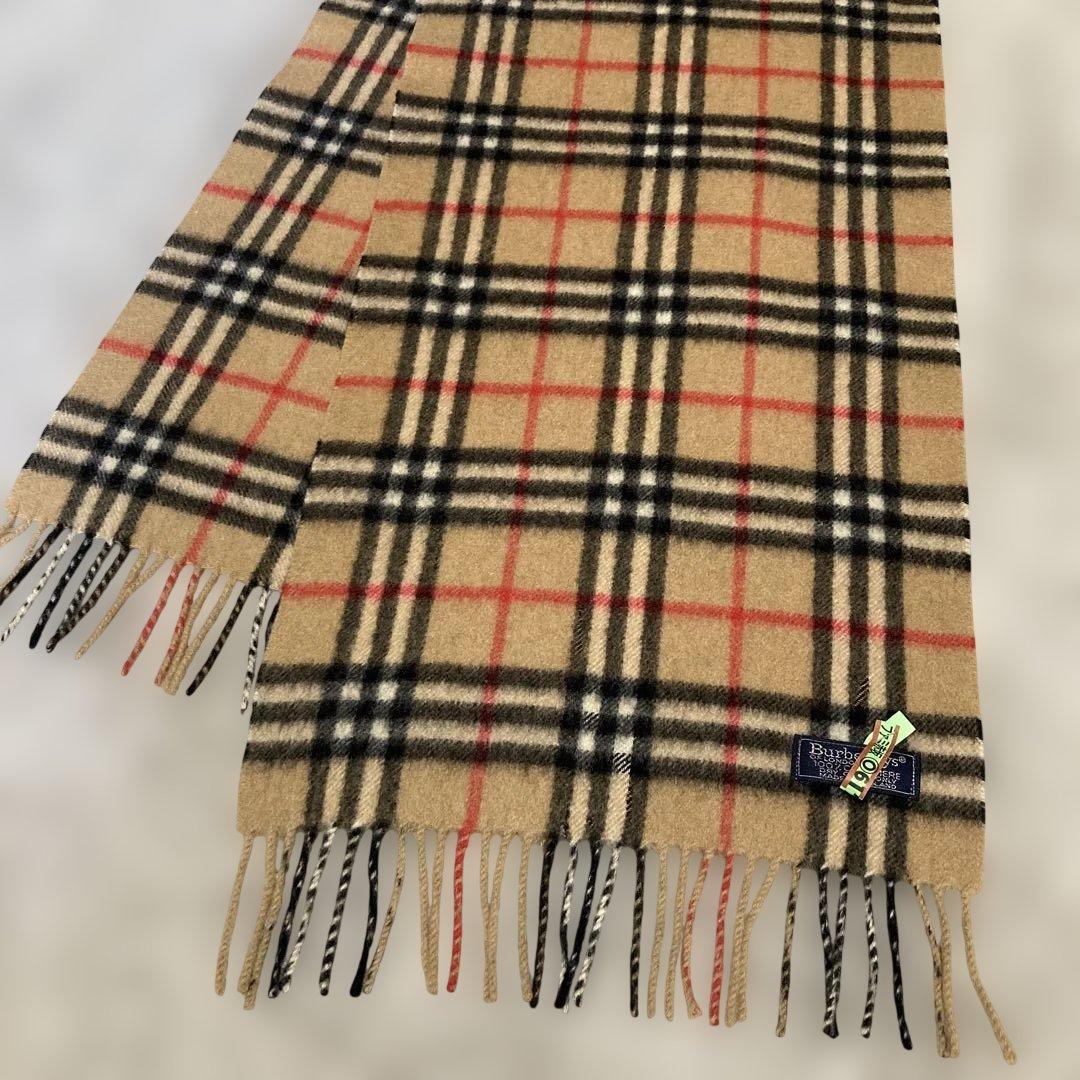 BURBERRYバーバリーズ　マフラー ★カシミヤ100%ノバチェック 英国製
