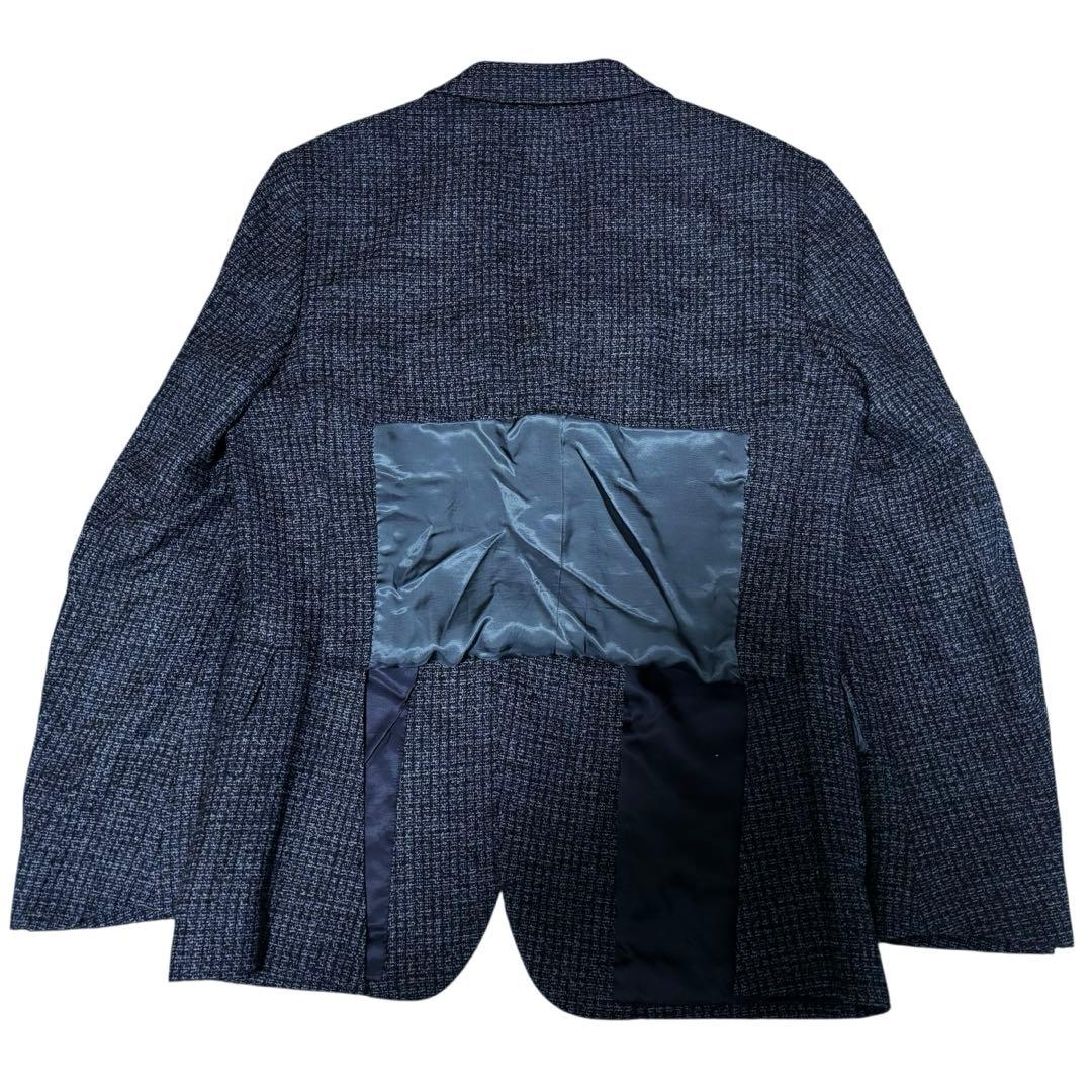 【K】Paul Smith テーラードジャケット　ネイビー　総柄　チェック