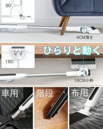 新品未使用品♥ コードレス掃除機 本体 ホワイト ハンディクリーナー スタンド付