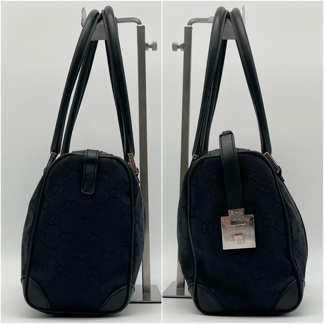 GUCCI GG シェリーライン ハンドバッグ ミニ ボストン ブラック