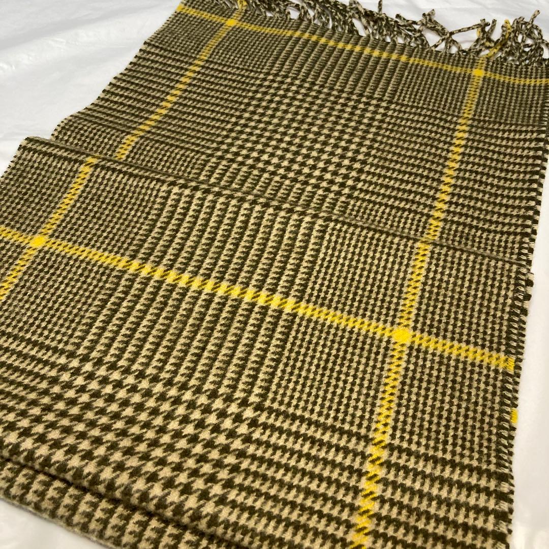 極美品 ジョシュアエリス カシミヤ100％ 中判ストール チェック 国内正規品
