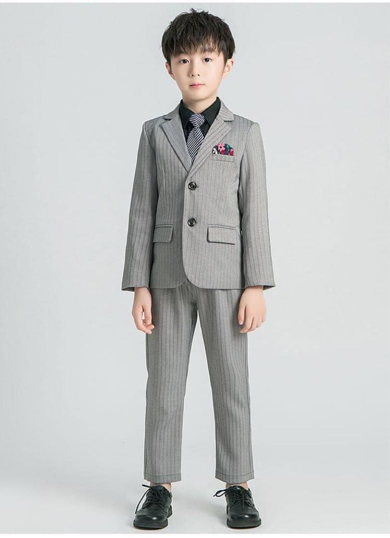 【新品】男の子　紳士風スーツ5点セット　160cm　卒業式 c