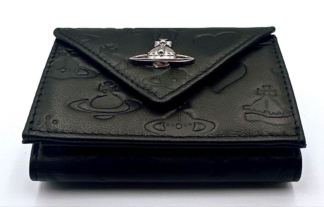 【新品✦最高】Vivienne Westwood ミニ財布 型押し 黒 大人気