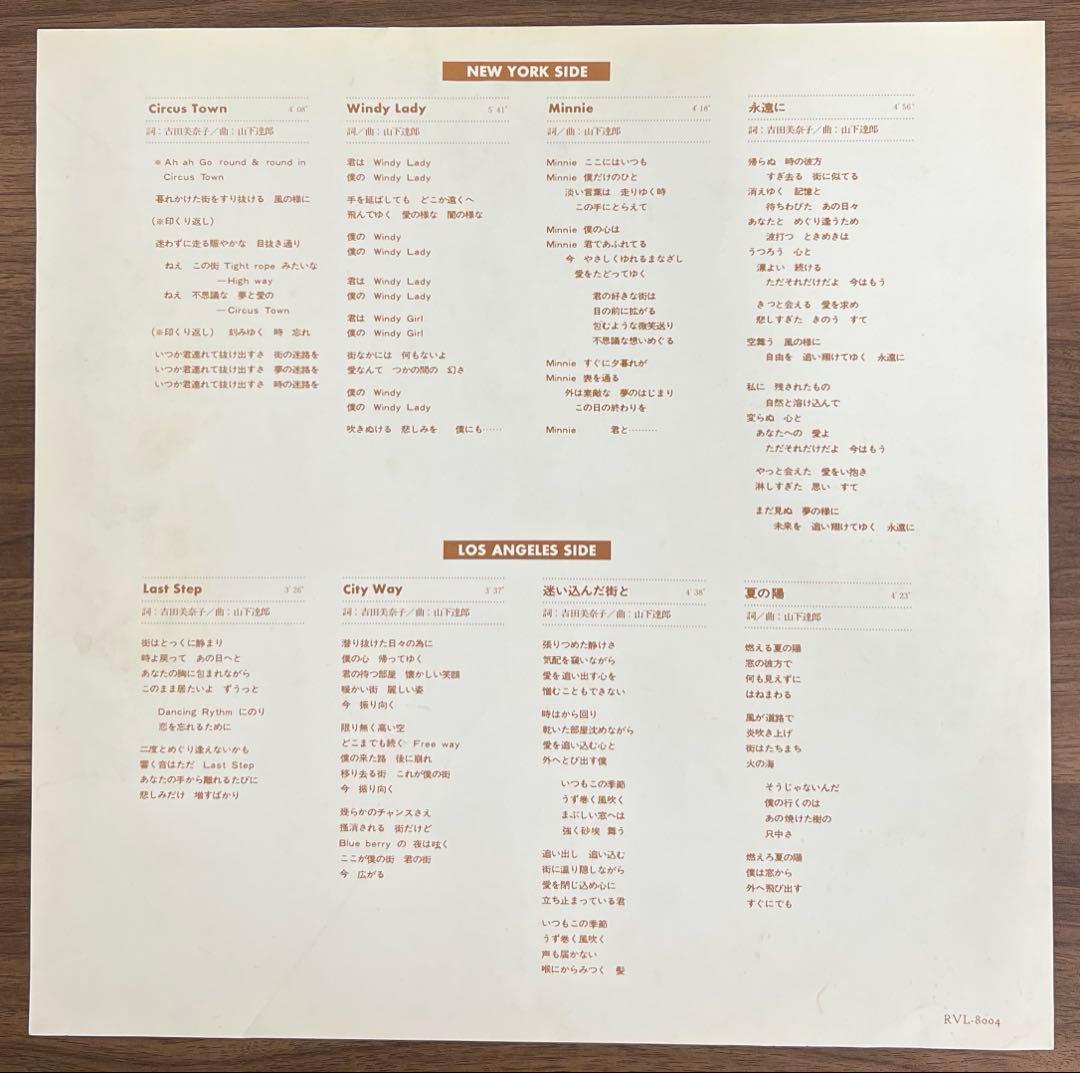 【LP/美盤/帯付】山下達郎 / CIRCUS TOWN RVL8004