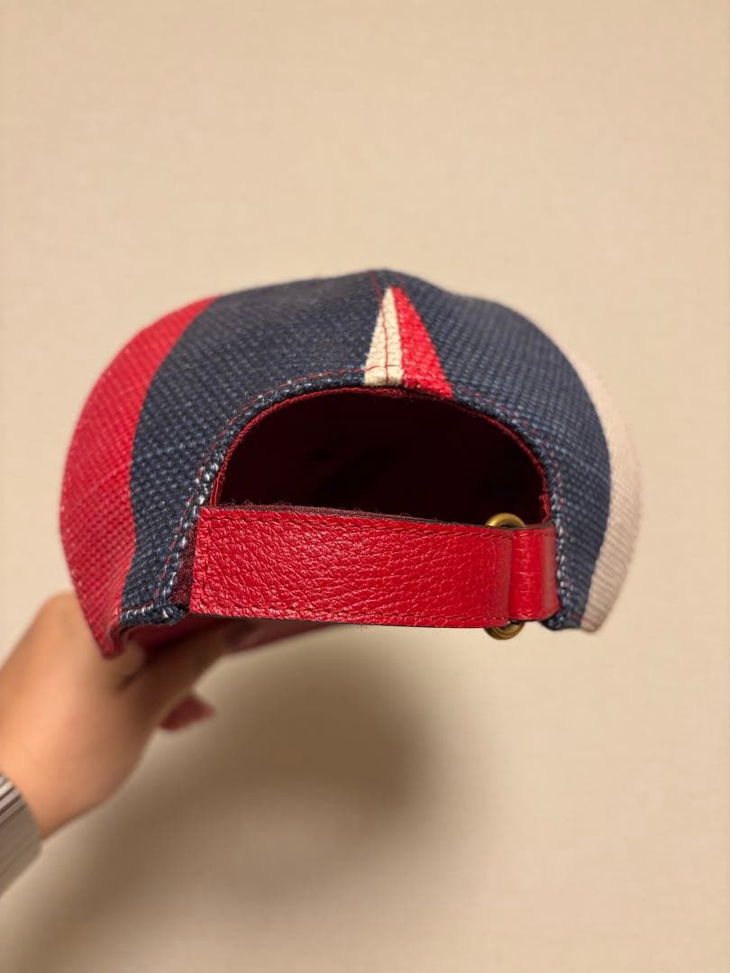 GUCCI メッシュキャップ レッド/ネイビー/ベージュ