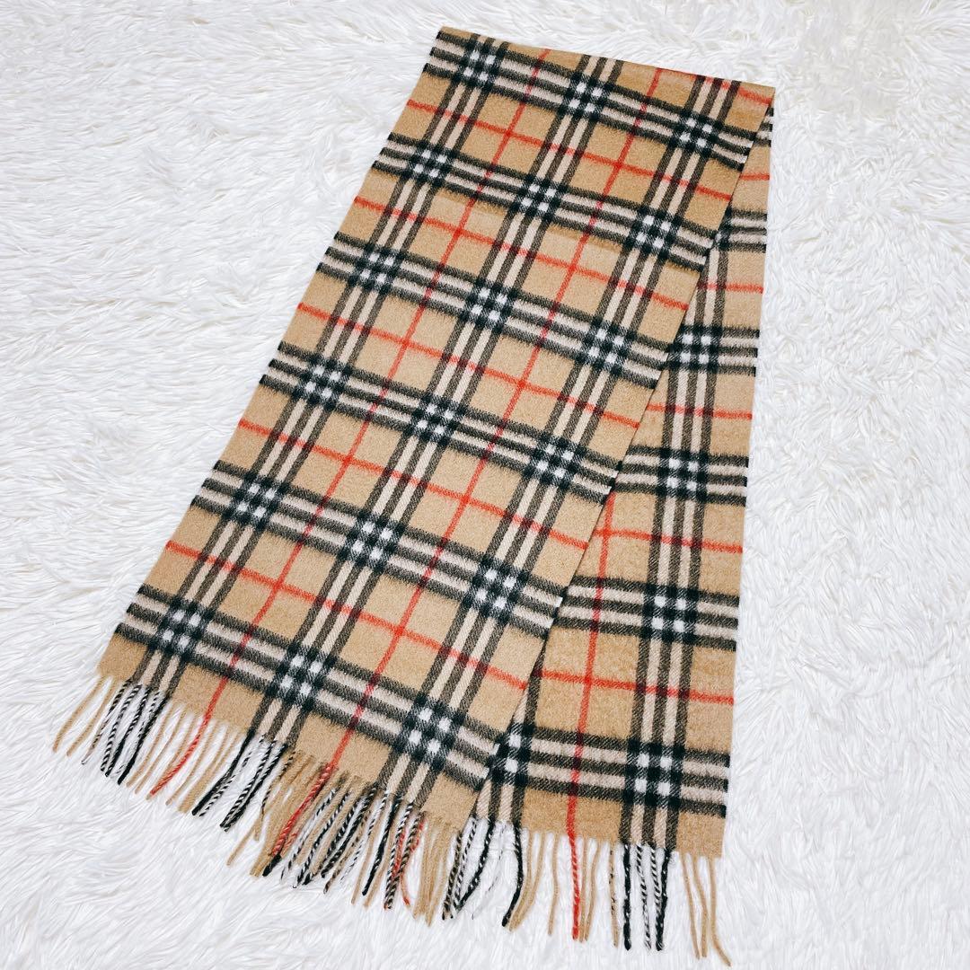 BURBERRYS ノバチェック カシミヤ100％マフラー ベージュ