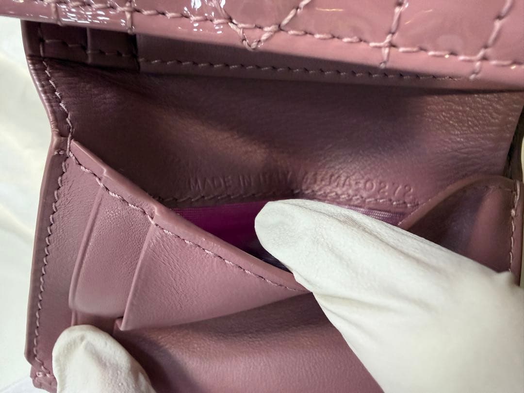 Lady Dior ロータスウォレット 三つ折財布