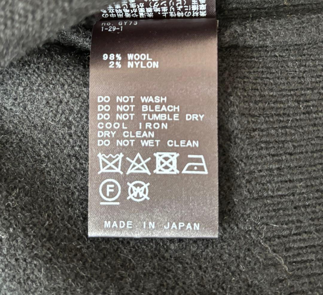 新品タグ付きIENA イエナ ウエストリブマーク カーディガン ブラック 日本製