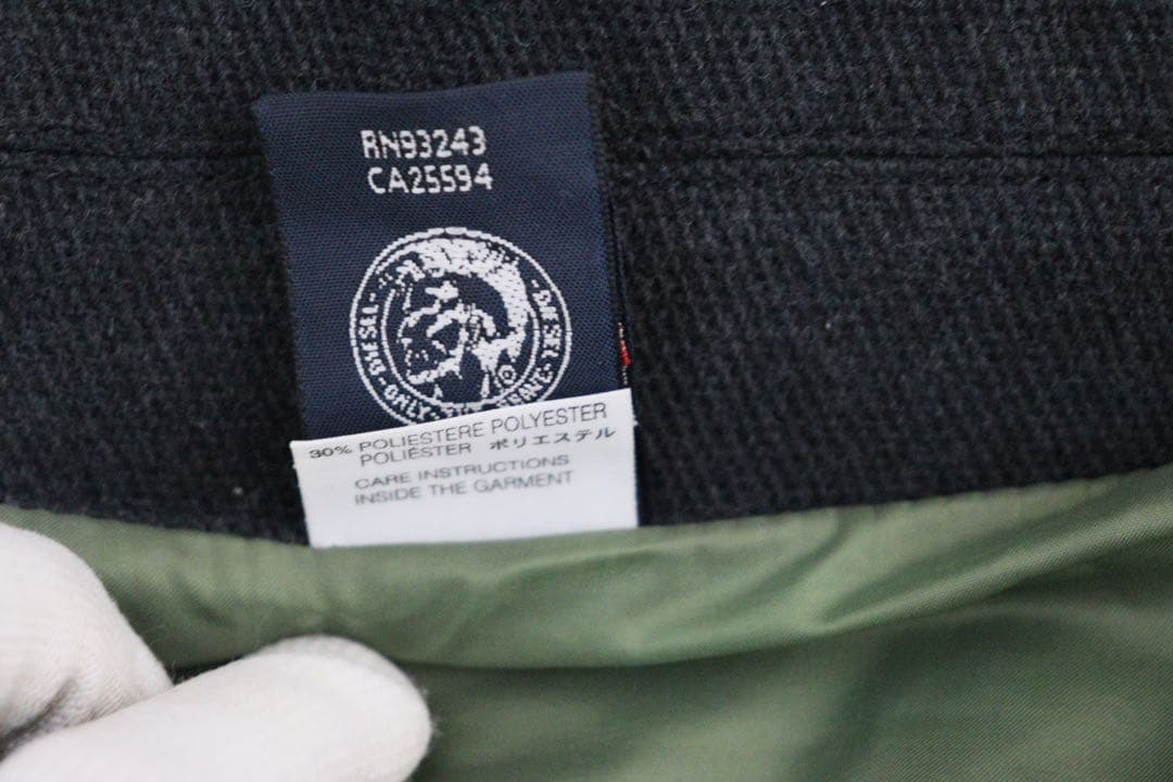 DIESEL メンズ　コート　膝丈　黒系　M ロングコート　成人式　オフィス