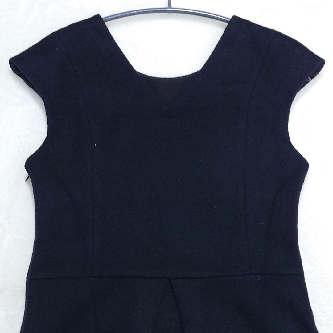 【美品】ミナペルホネン☆pianissimo☆シルク混☆ネイビー☆38(M)