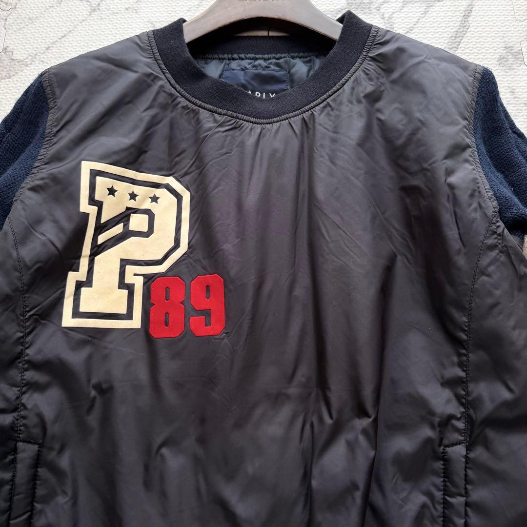 美品✨パーリーゲイツ スニード プルオーバージャケット 袖ニット ネイビー 4
