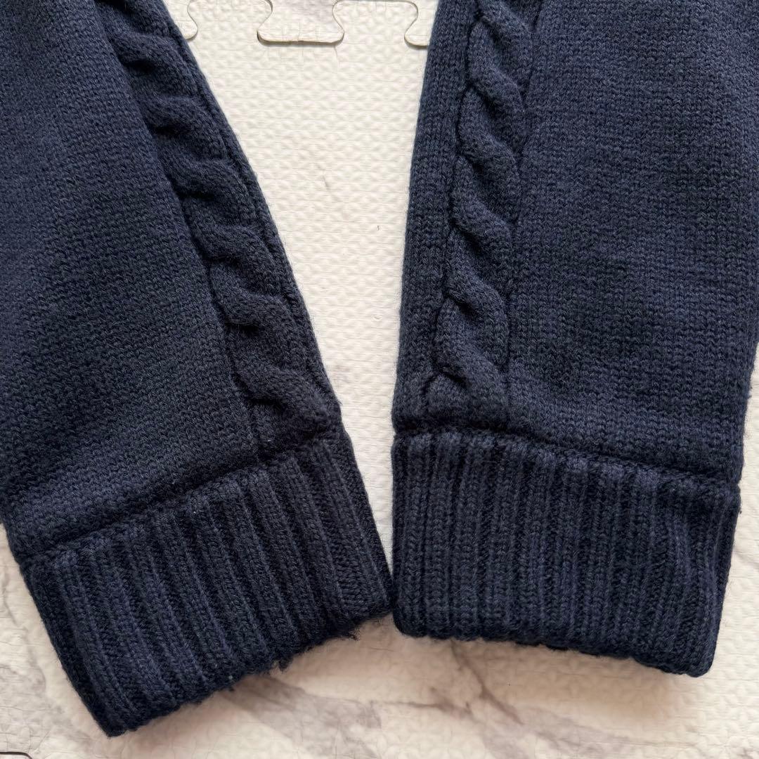 美品✨パーリーゲイツ スニード プルオーバージャケット 袖ニット ネイビー 4