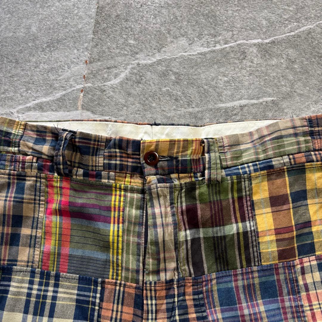 【お洒落】ラルフローレン パッチワークパンツ マドラスチェック W31 L30