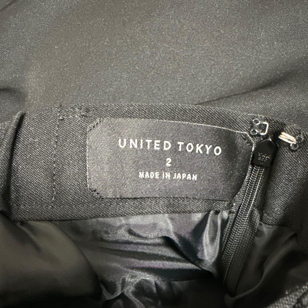 か*ゃ様 UNITED TOKYO オプティカルジッププリーツスカート