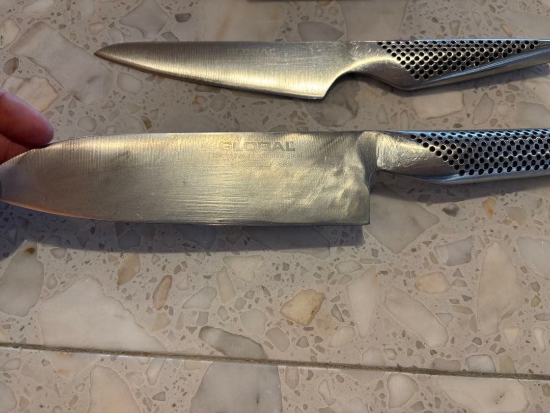 【3点セット】　グローバル　GLOBAL ペティナイフ　三徳包丁　包丁研ぎ