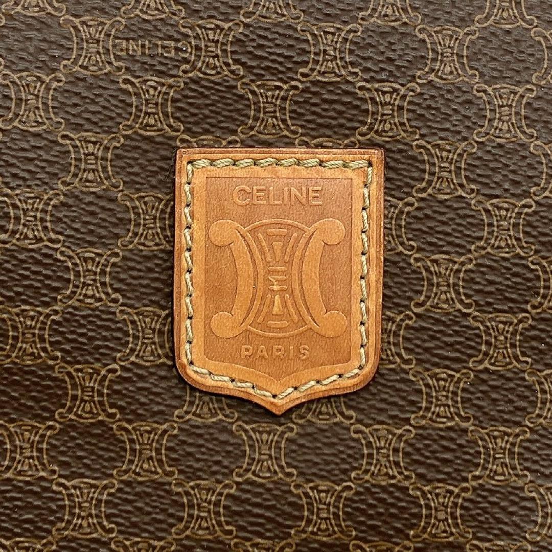 【CELINE】2wayボストンバッグ　マカダム柄　ゴールド金具　南京錠