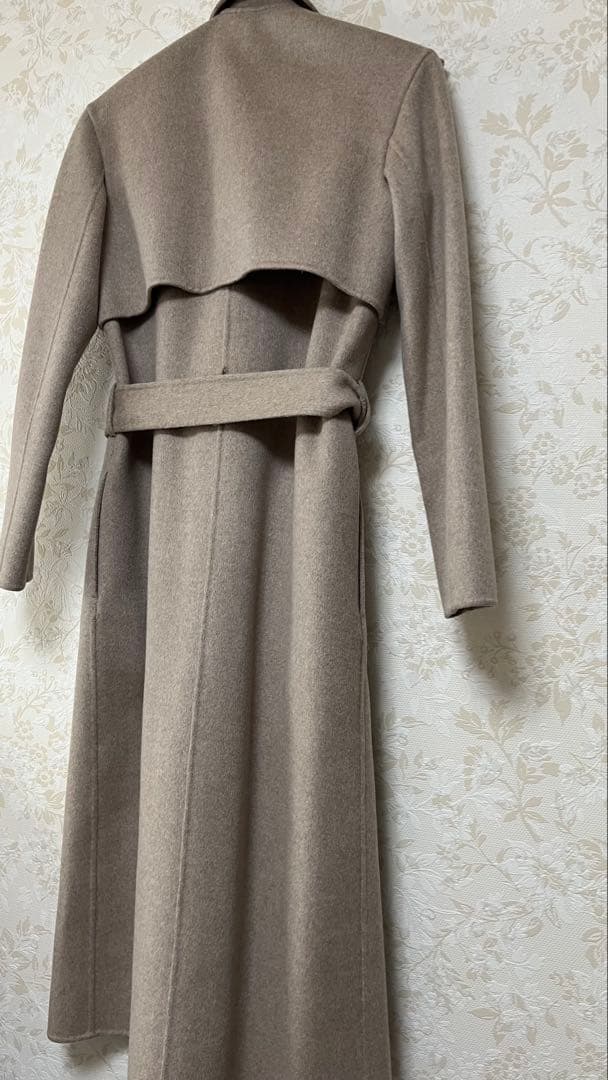 Josephカシミヤウールベージュ ロングコート ベルト付き