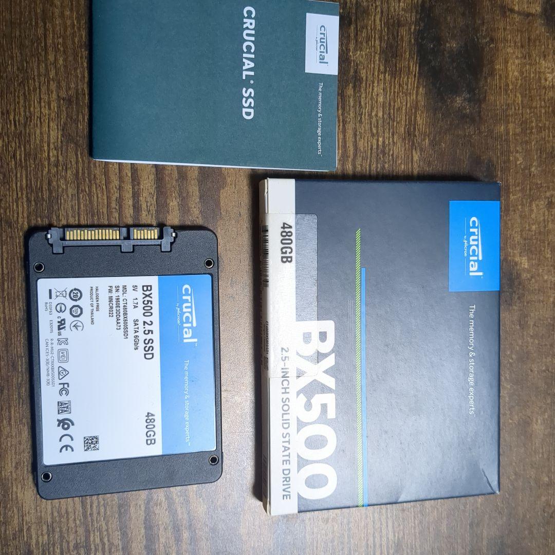 Crucial BX500 2.5インチSSD 480GB