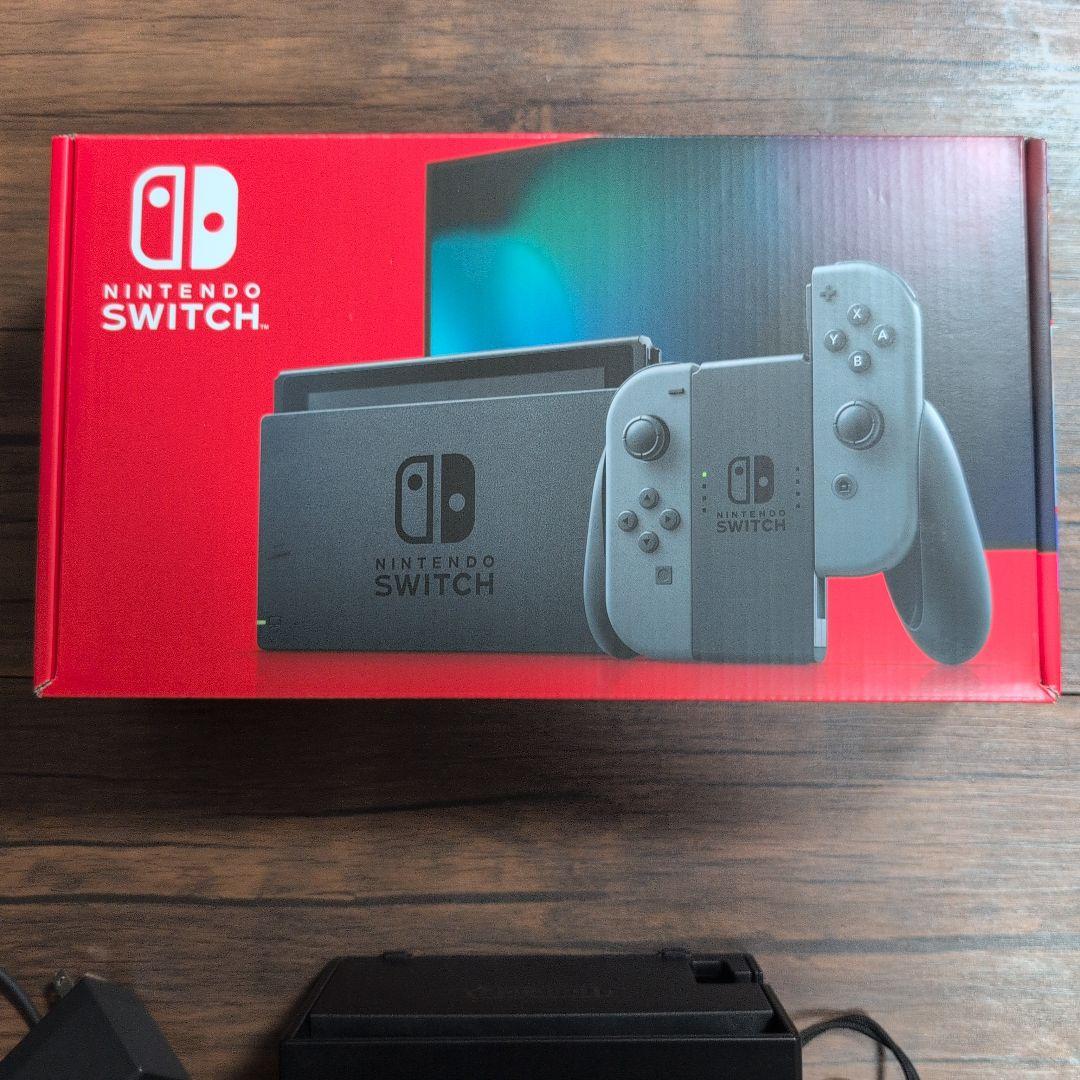 【美品】Nintendo Switch 本体 グレー バッテリー強化版
