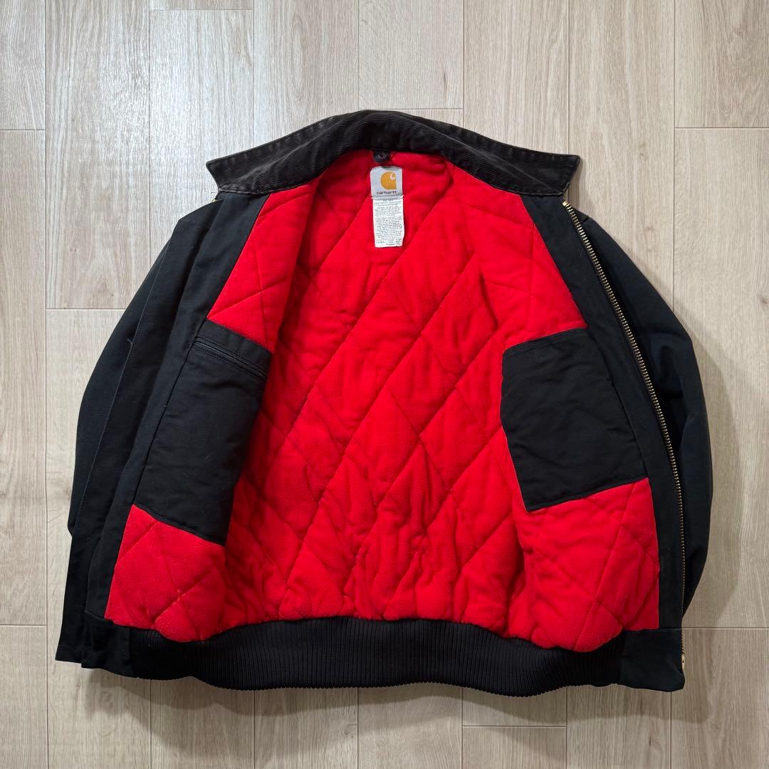濃ブラックS！Carhartt サンタフェジャケット 黒 J13BLK USA製
