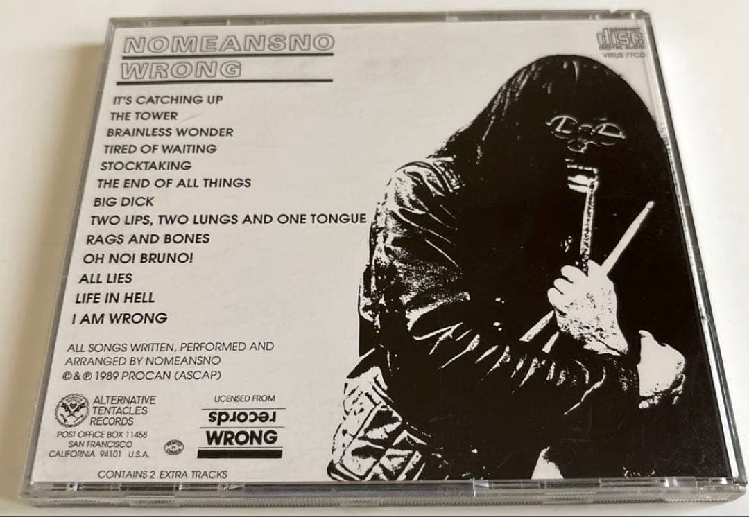 NoMeansNo/WRONG/廃盤 Alternative Tentacles