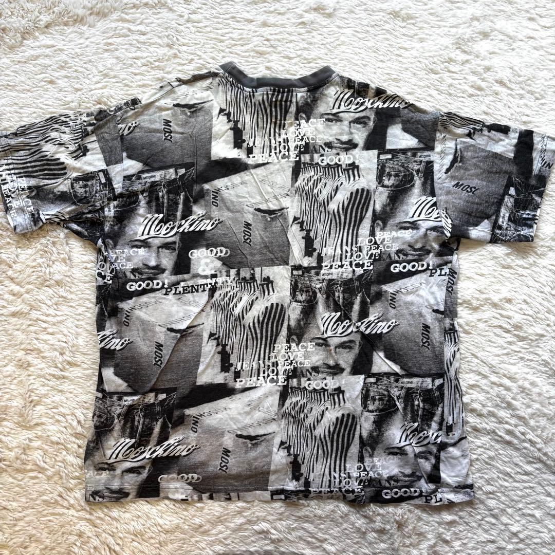 MOSCHINO JEANS Tシャツ 総柄 フォトプリント モスキーノ S1