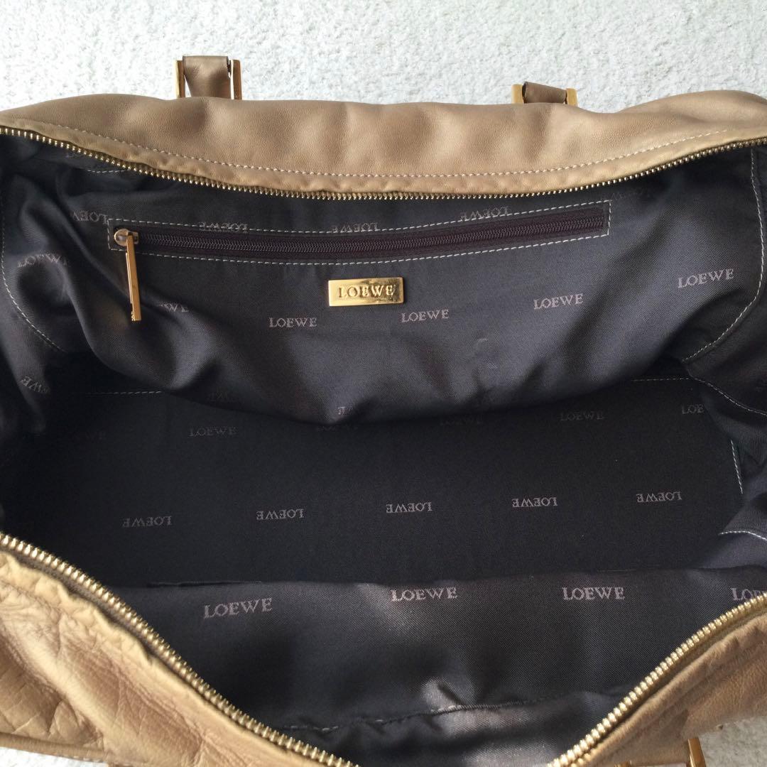 LOEWE ロエベアマソナ36ミニボストン　ハンドバッグ　ゴールド金具　ステッチ