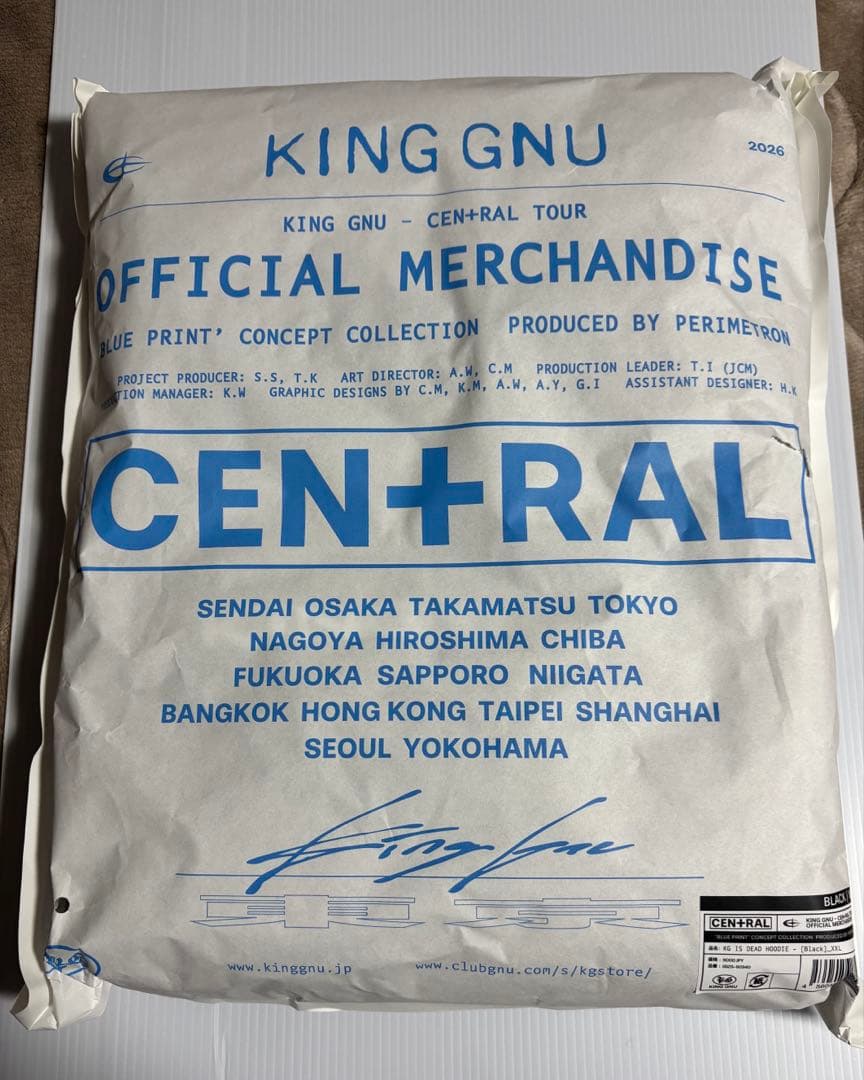 KING GNU CENTRAL TOUR フーディ　XXL