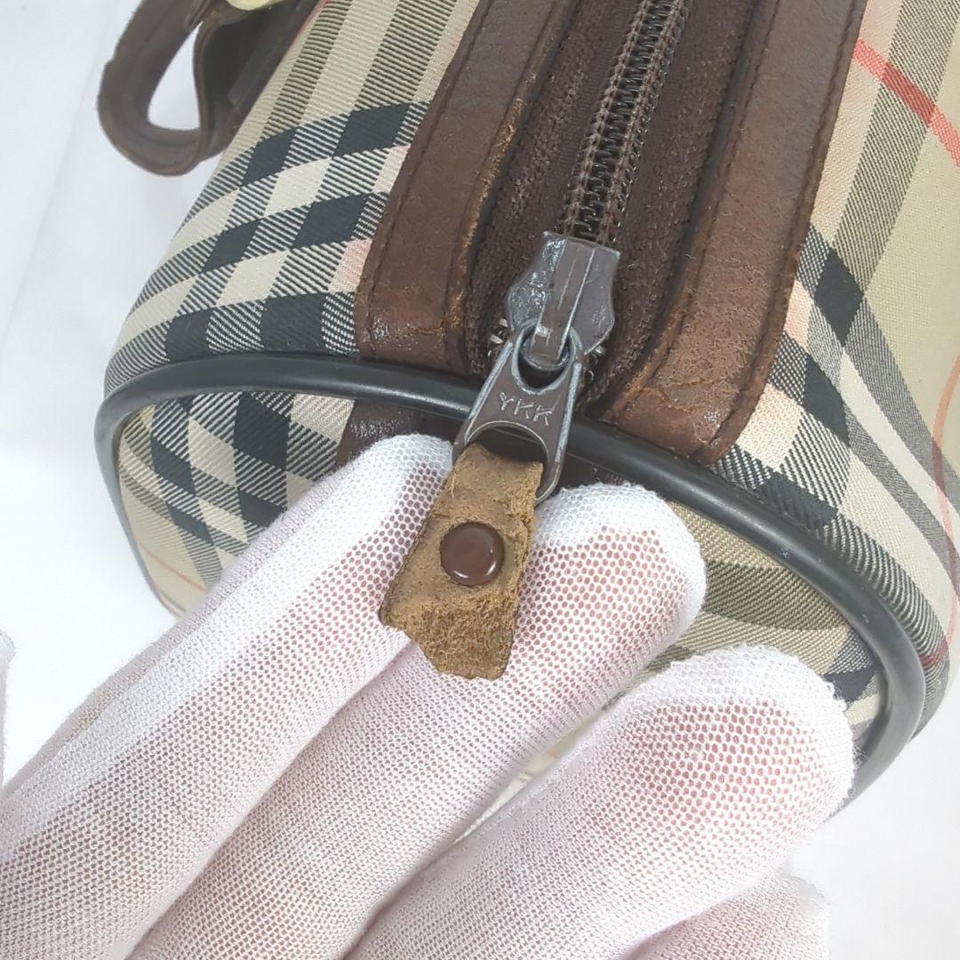 BURBERRY バーバリー ノバチェック ミニ ボストンバッグ キャンバス