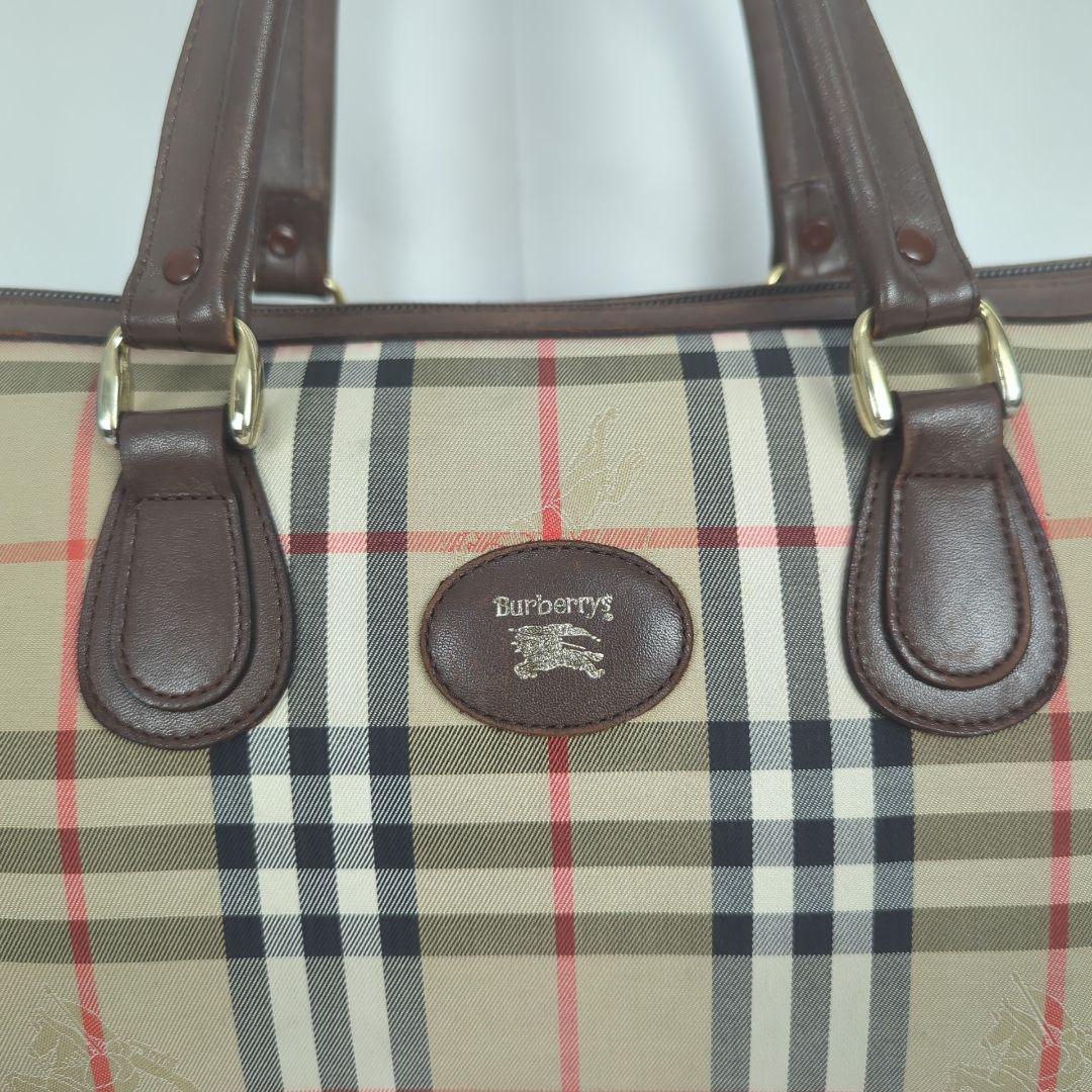 BURBERRY バーバリー ノバチェック ミニ ボストンバッグ キャンバス