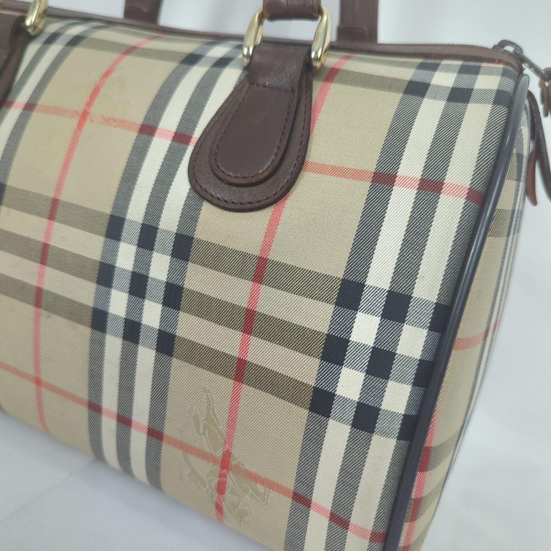 BURBERRY バーバリー ノバチェック ミニ ボストンバッグ キャンバス