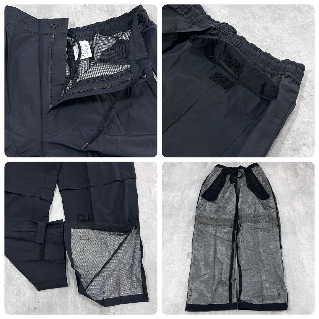 Z286 美品 NIKE ゴルフ レインウェア ナイロン 上下 2way 黒 M