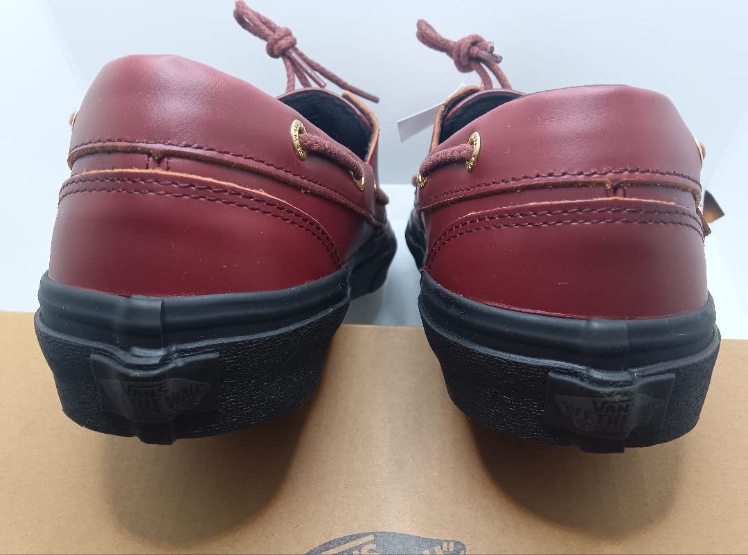 D*u様 新品VANSモカシンデッキシューズ本革レザー茶ブラウン26.5cm