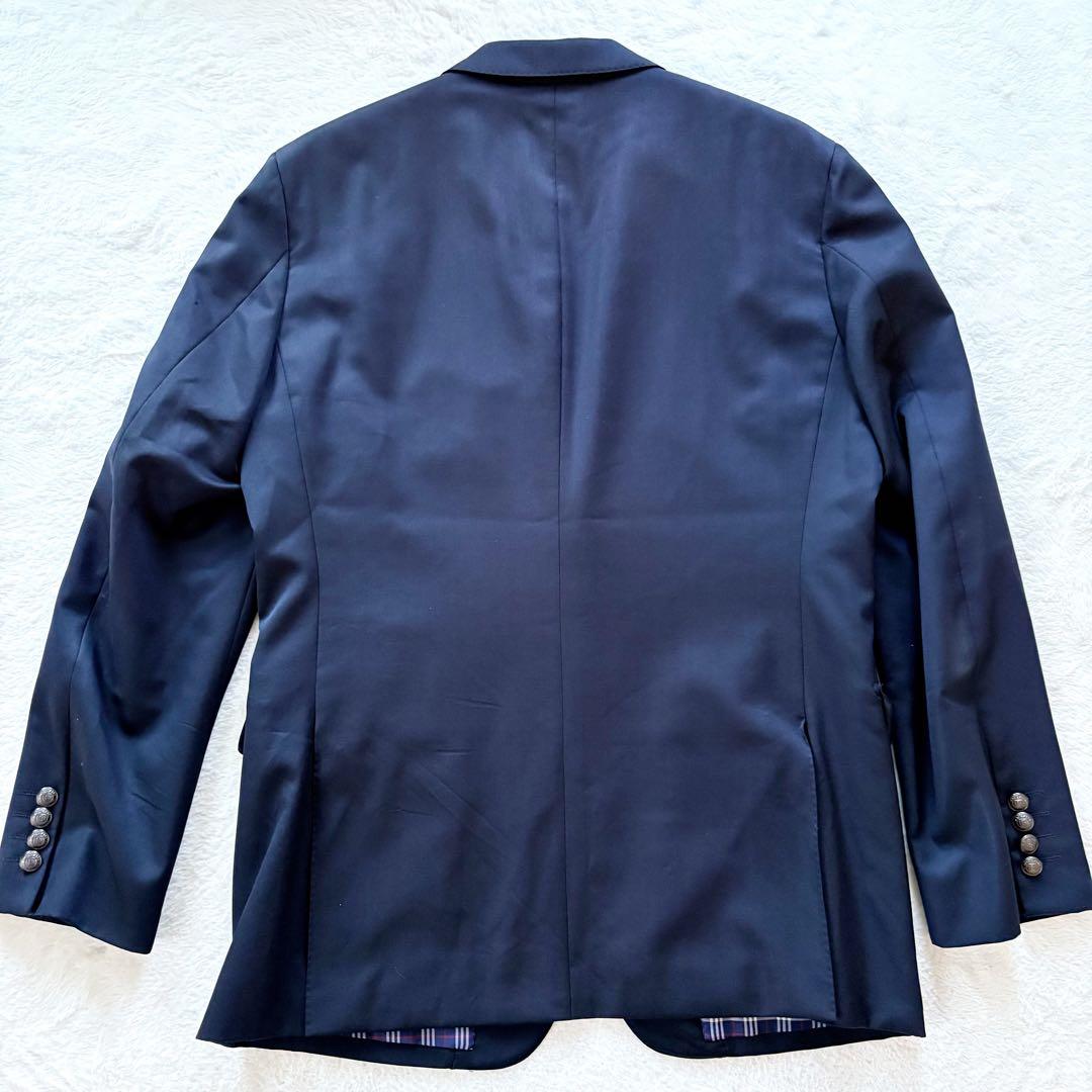 ブラックレーベルクレストブリッジ　テーラードジャケット　銀ボタン　ネイビー　XL