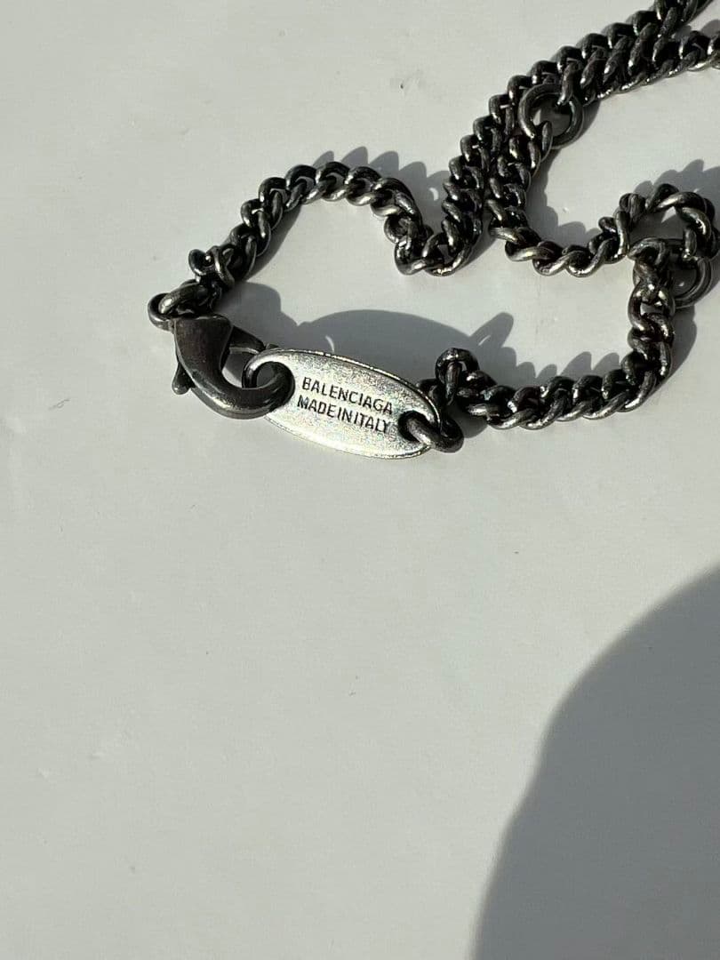 BALENCIAGA バレンシアガ シルバー チェーンネックレス新品同様