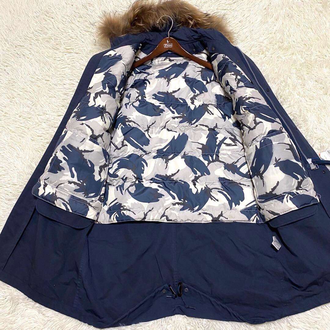 【美品✨】フレッドペリー ダウンライナー 3way モッズコート ファー 紺 S