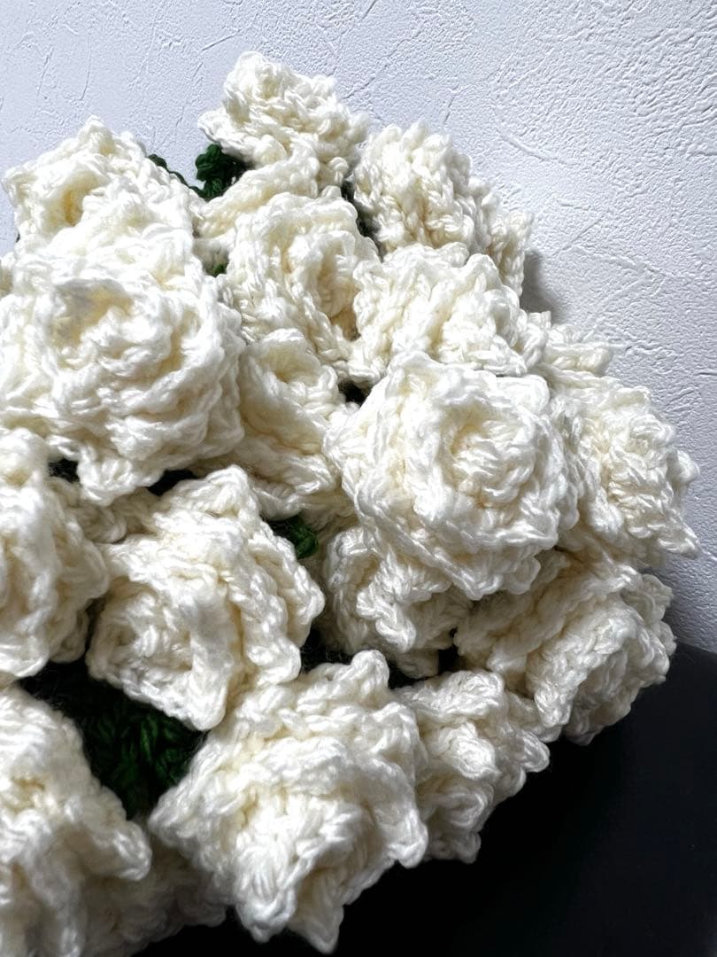 花束ブーケブランケット 白薔薇