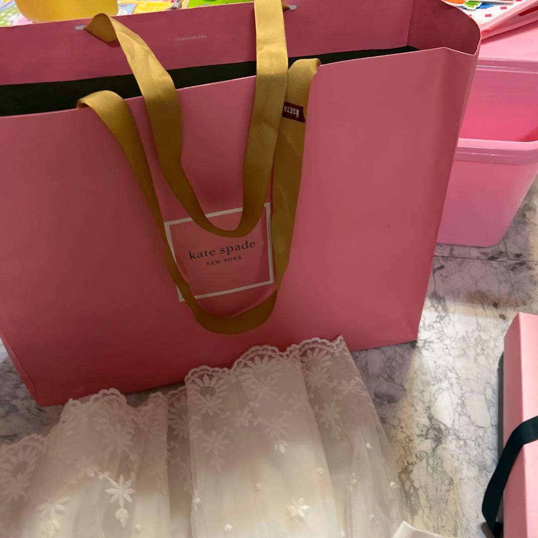 kate spade フラワードットチュールドッキングワンピース　箱付き