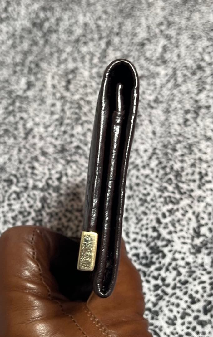GUCCI ユニセックス名刺入れ　ダークブラウン　GGパターン