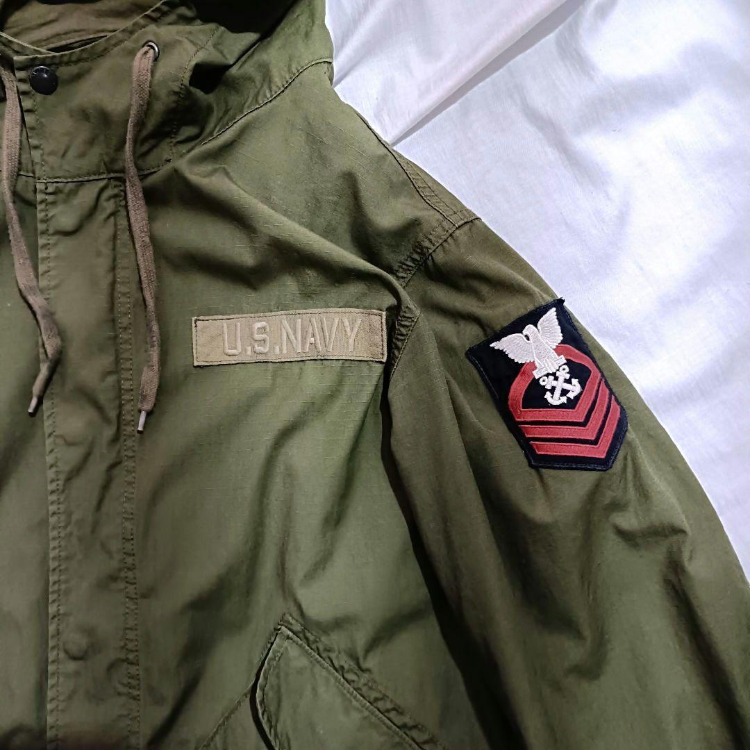 AVIREX U.S. NAVY モッズコート XL　バックプリント　ミリタリー