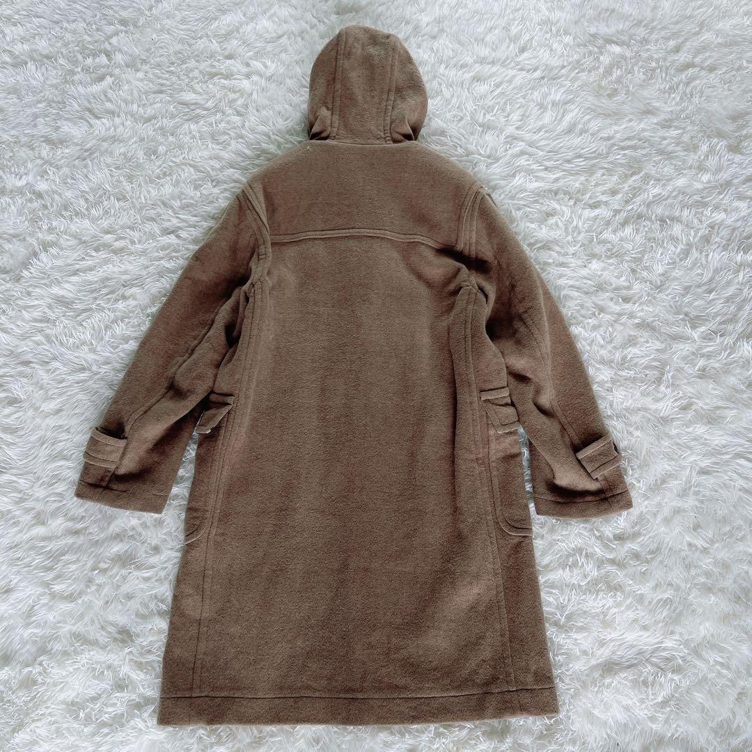 【バーバリーロンドン】ダッフルコート ウールカシミヤ混ノバチェック キャメル L