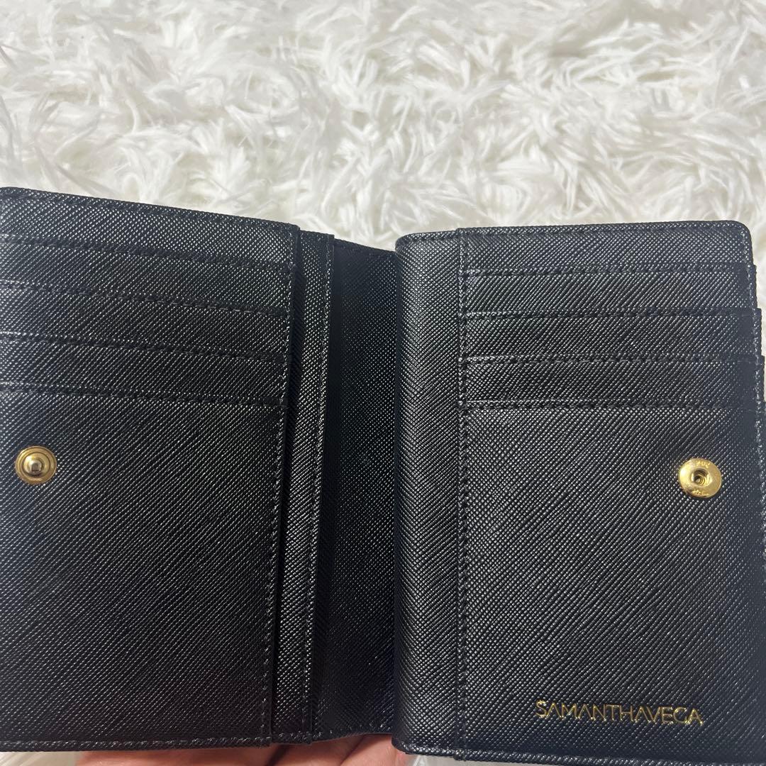 SAMANTHAVEGA ブラック二つ折り財布