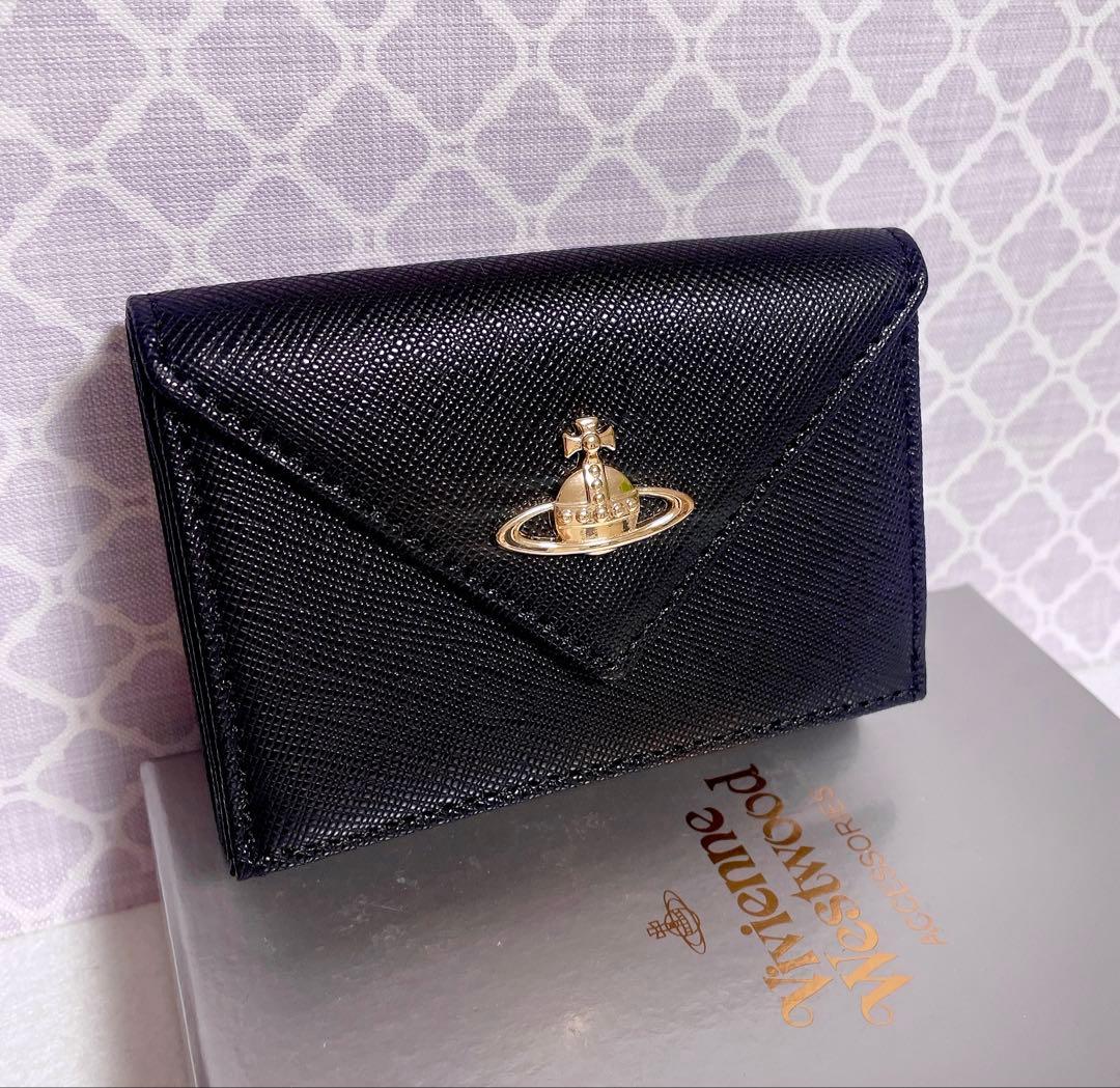 【最新♡ショッパー付】Vivienne Westwood 3つ折り財布 ブラック