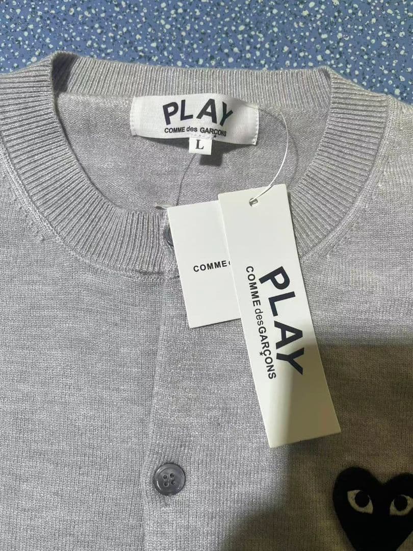 PLAY COMME des GARCONS カーディガンM-XL#10 グレー