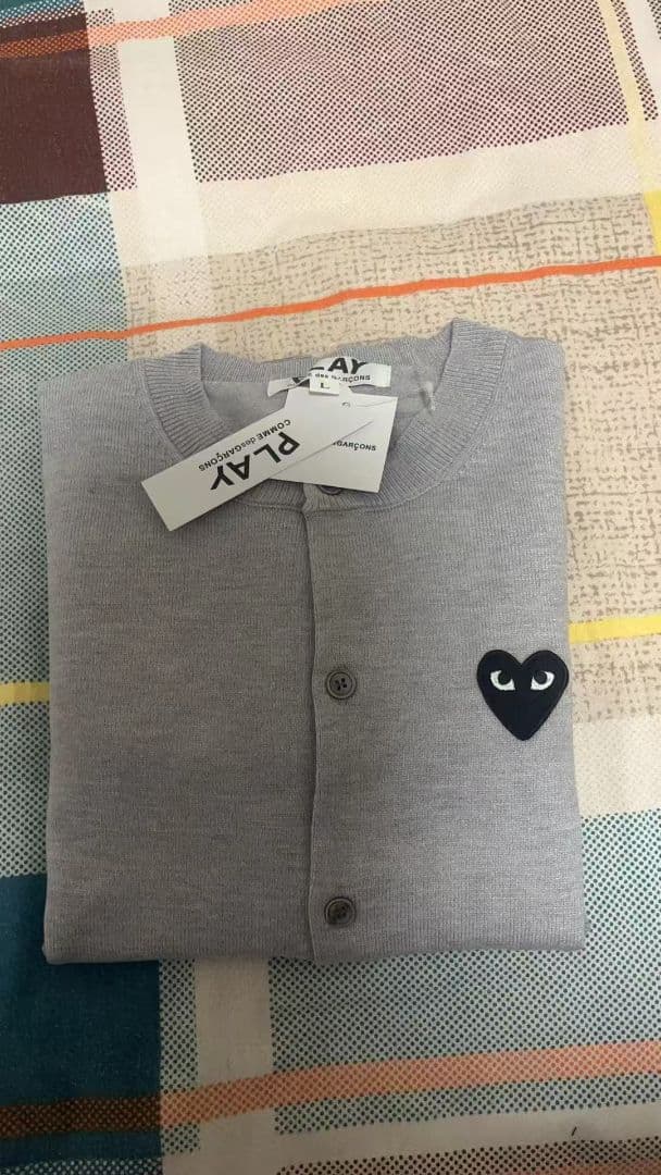 PLAY COMME des GARCONS カーディガンM-XL#10 グレー