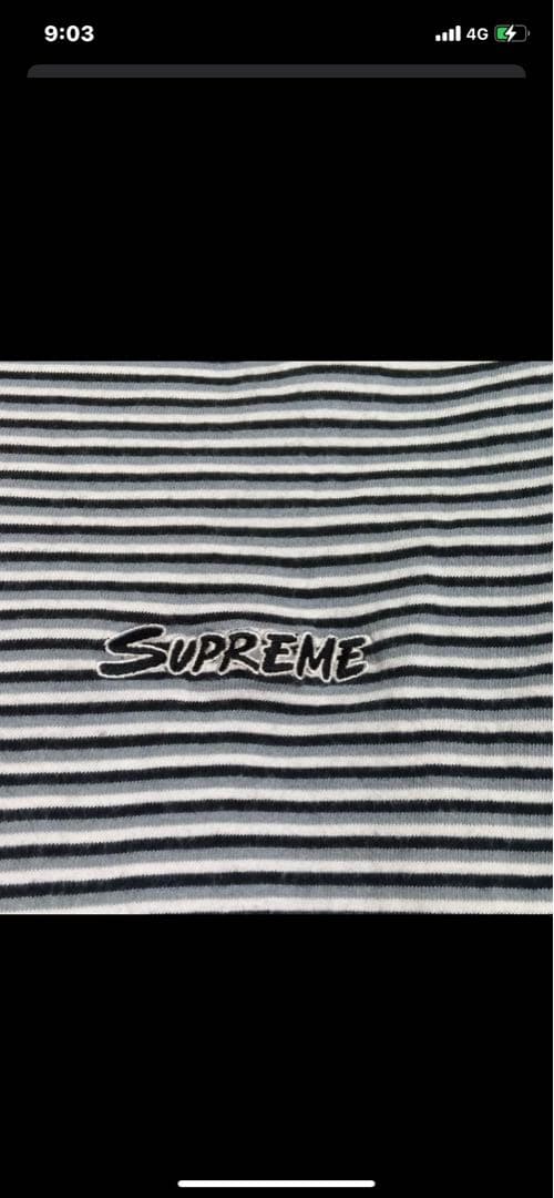 Supreme ストライプ Tシャツ XL